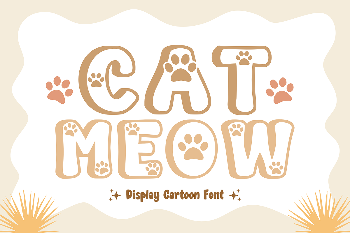 Cat Meow - Cartoon Font Types, a Font by KiddoGlyphs Studio (Photo 1 of 3)