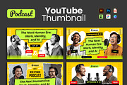 Podcast Youtube Thumbnail Template, a Social Media Template by Jiwstudio (Thumbnail 1 of 6)
