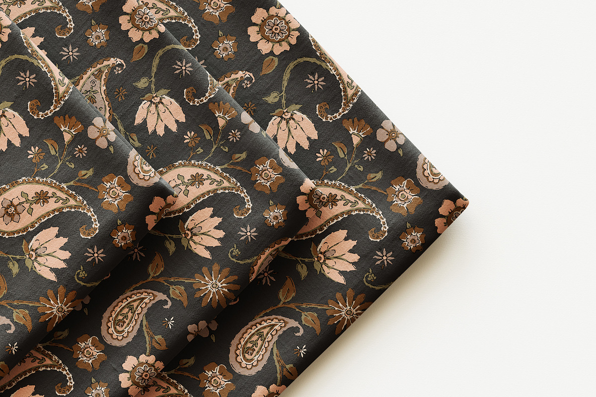Ethnic Paisley Floral Pattern, a Pattern Graphic by StudioGlouna (Photo 7 of 9)