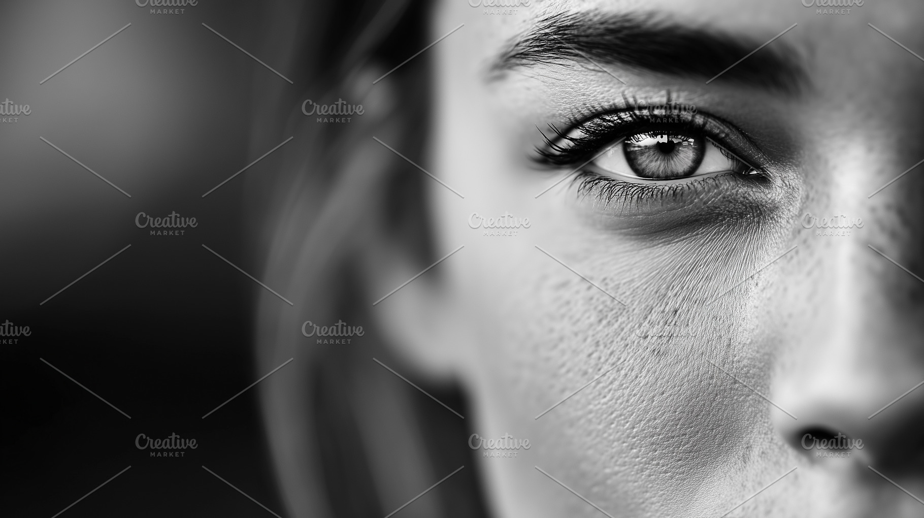 Black and white close up of a female, a Person Photo by MistyDay