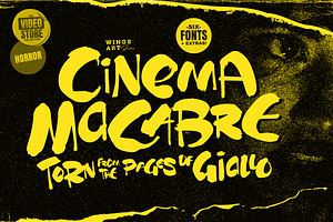 Cinema Macabre: Giallo Horror Font, a Font by Wingsart Studio