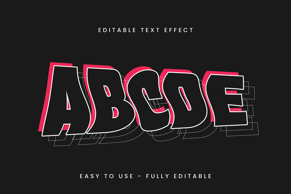 Distorted Motion Layered Text Effect preview 3