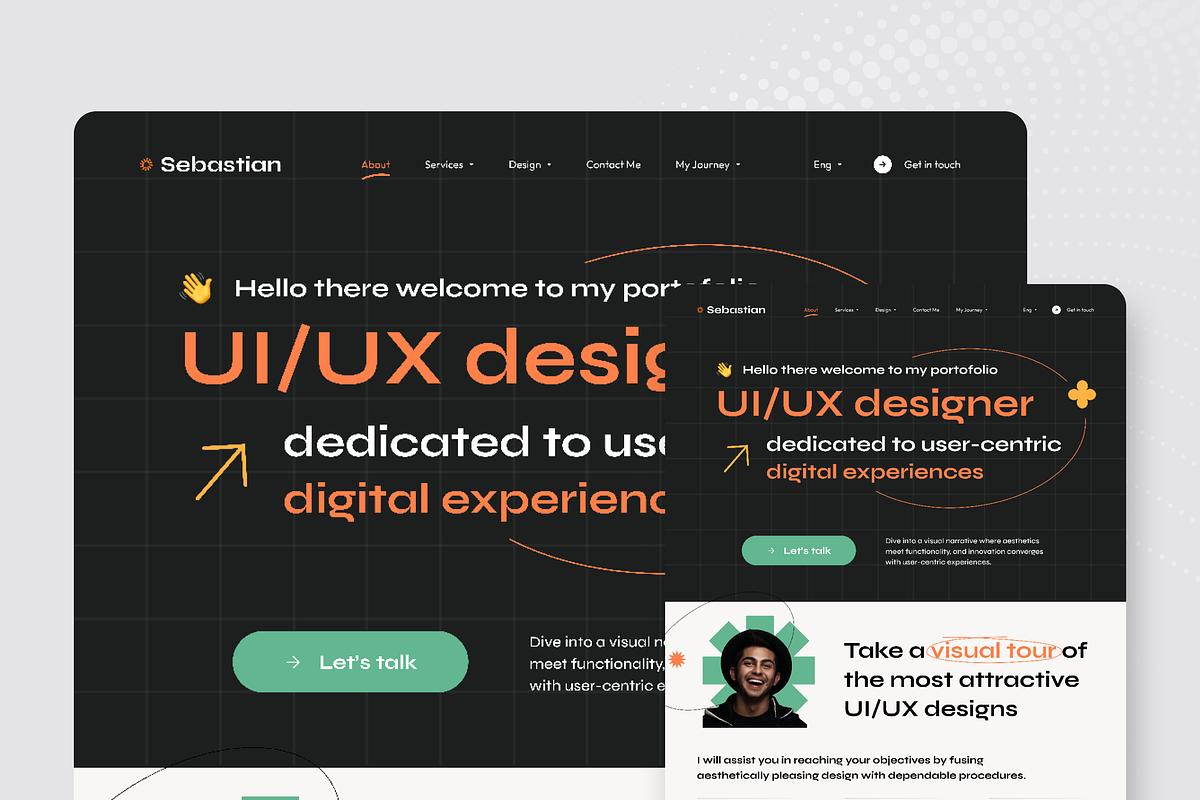 CreativePop - Portfolio Landing Page, a Landing Page Template by SquidPixey (Photo 2 of 5)