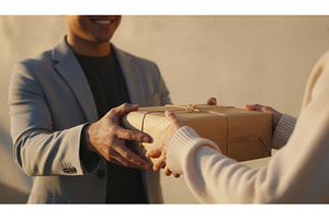 Close up of hands exchanging a brown, a Transportation Photo by Igor Tichonow