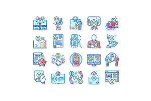 Bonus Present Of Sales set Icons, an Object Illustration by pikepicture