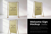Welcome Sign Mockup, a Product Mockup by Pitchlook.Studio (Thumbnail 1 of 4)