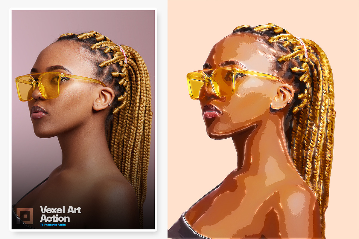 Vexel Portrait Art Photoshop Action, an Action Add-On by Shovajit (Photo 3 of 10)