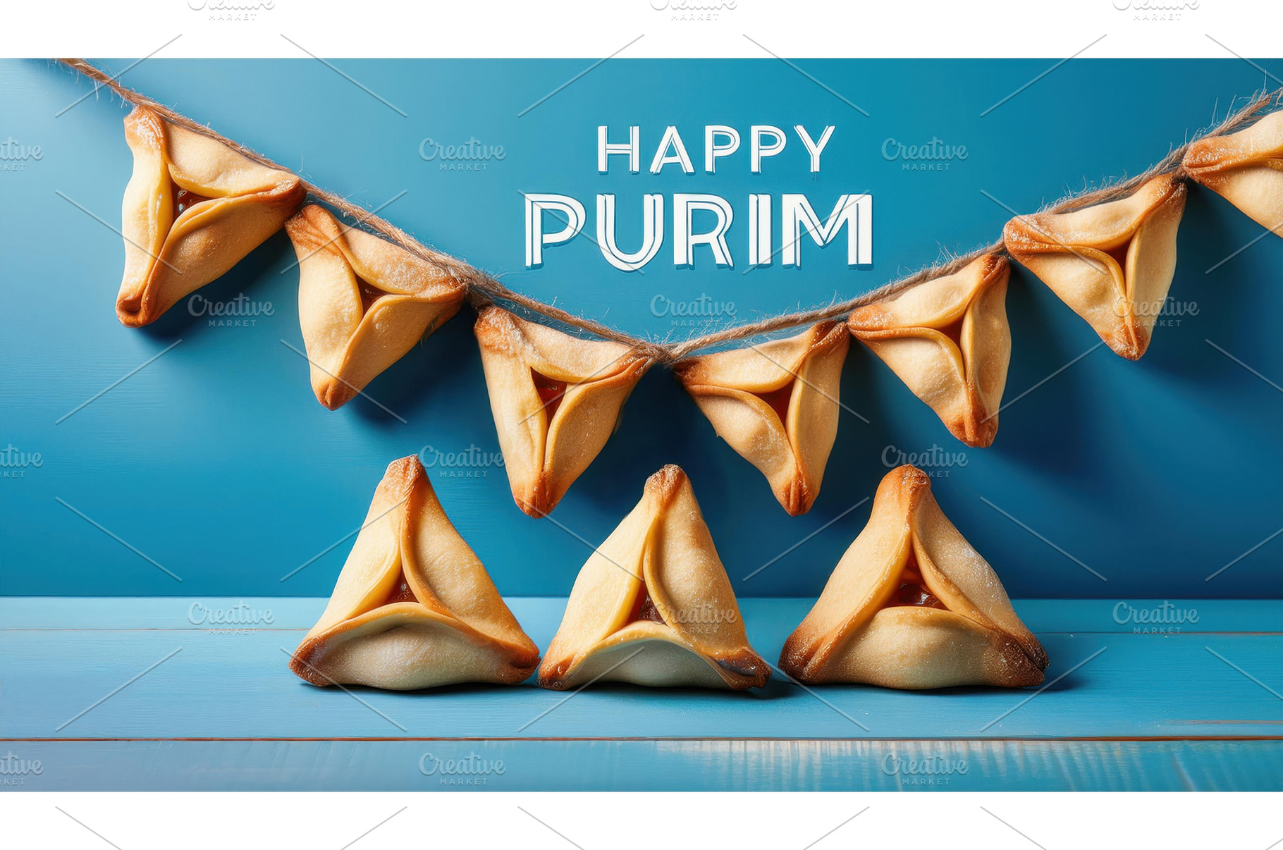 Traditional Purim cookies arranged, a Holiday Photo by Igor Tichonow