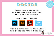 Doctor w/ Mask | Vector Bundle, an Education Illustration by Lauren Lesley Studio (Thumbnail 4 of 6)