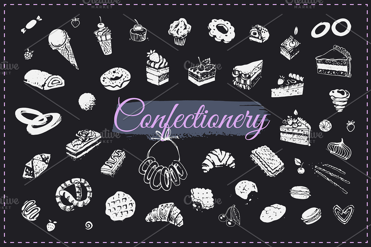 Bakery icons and calligraphy, a Food Illustration by Margo Miller (Photo 10 of 30)