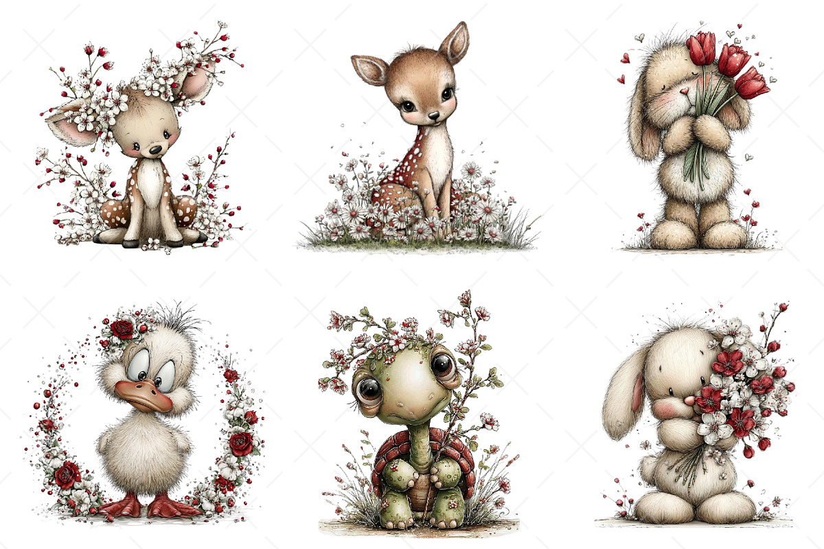 Spring Animals Clipart Png Bundle, an Illustration by Craft Nest (Photo 6 of 8)
