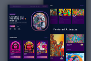 NFT Marketplace Website, a Landing Page Template by muneezahussain (Thumbnail 2 of 2)