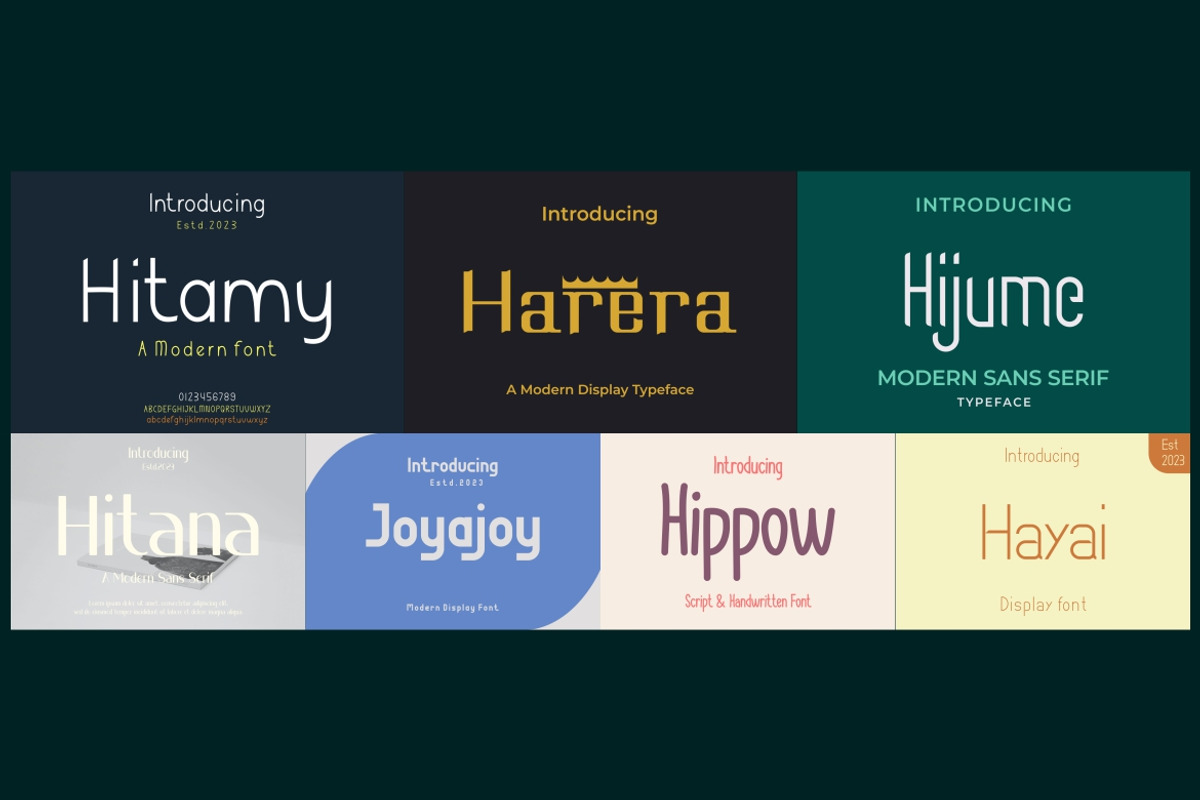 Modern Font Bundle, a Font by MaikoHatta (Photo 1 of 8)