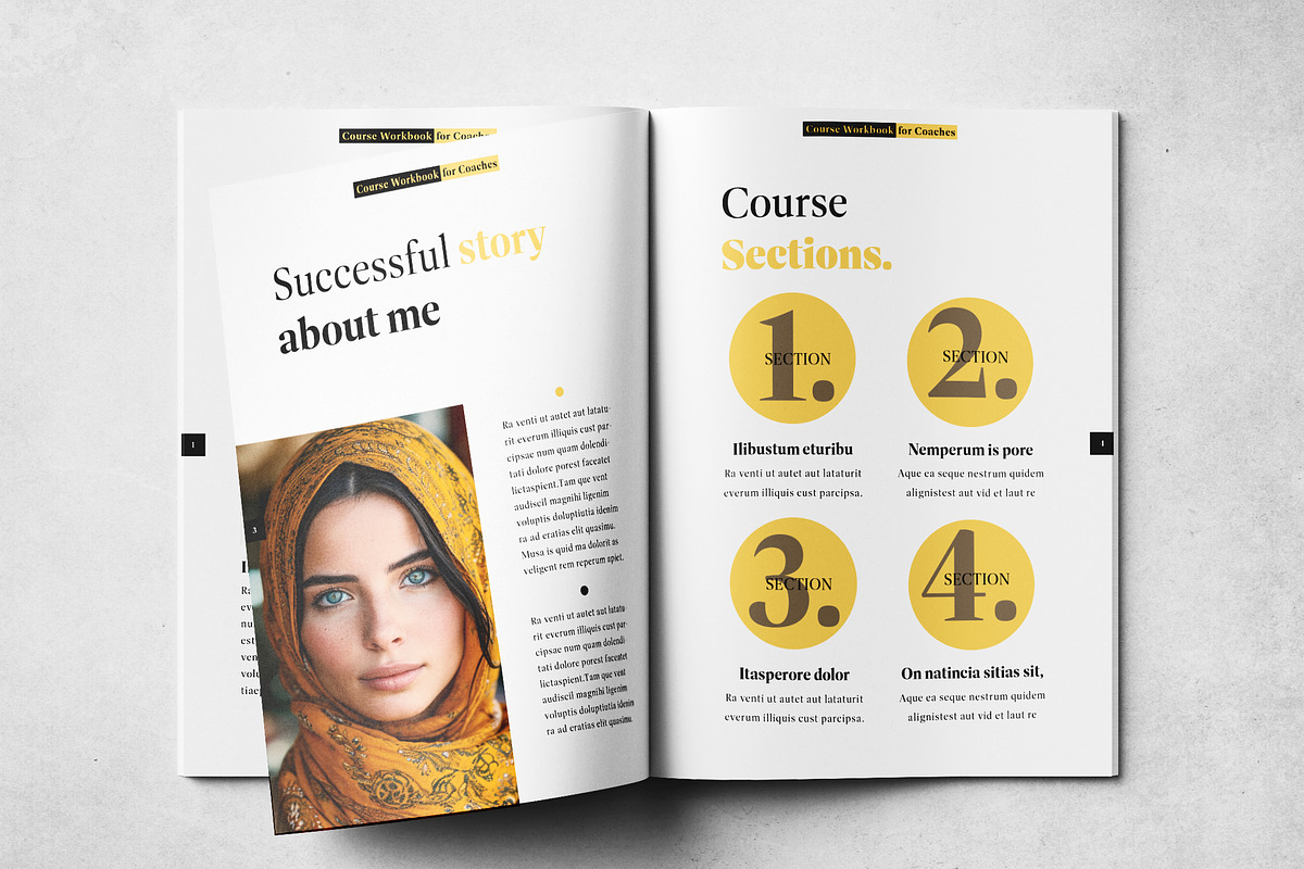 Course Workbook Print Layout, a Brochure Template by Grkic Creative (Photo 3 of 13)