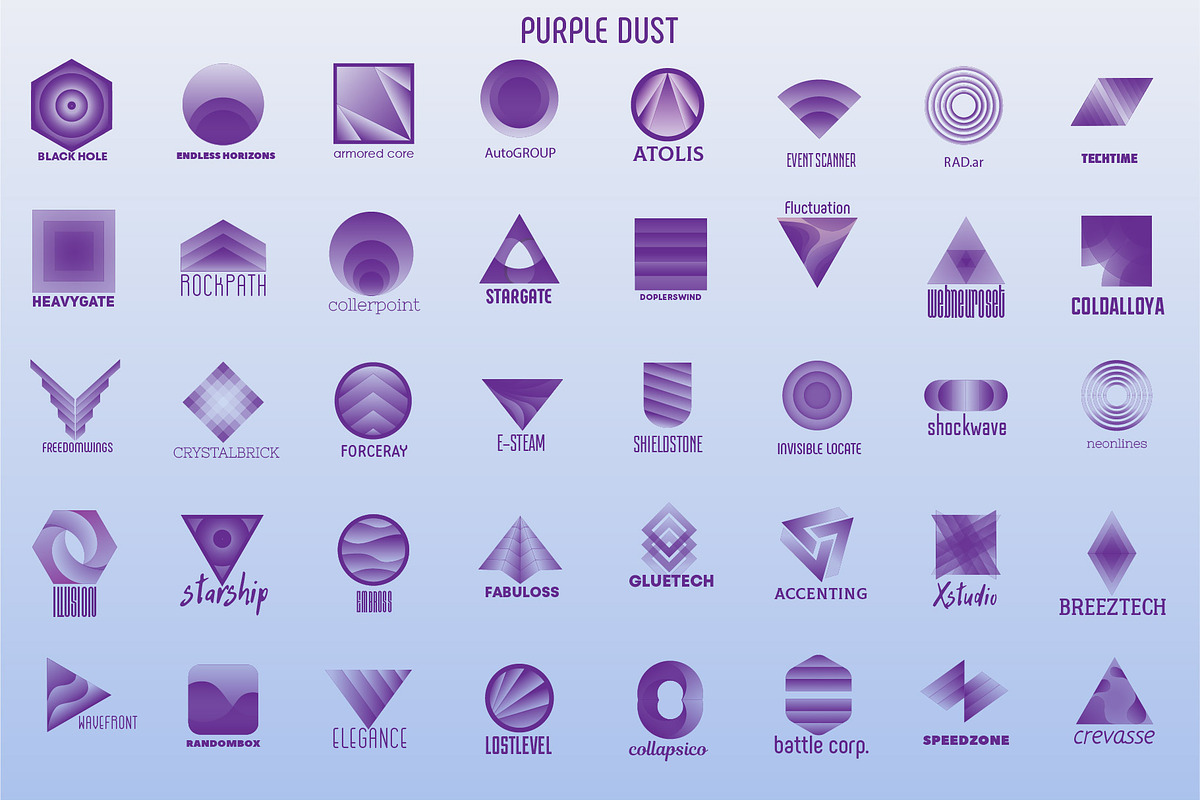 40 Gradient Logos, a Branding & Logo Template by airunreal (Photo 5 of 26)