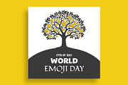 World Emoji Day Banner Template, a Social Media Template by nandinigraphics (Thumbnail 1 of 3)