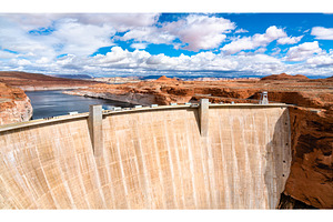Glen canyon dam on the colorado featuring glen, canyon, and dam, an Industrial Photo by Leonid Andronov