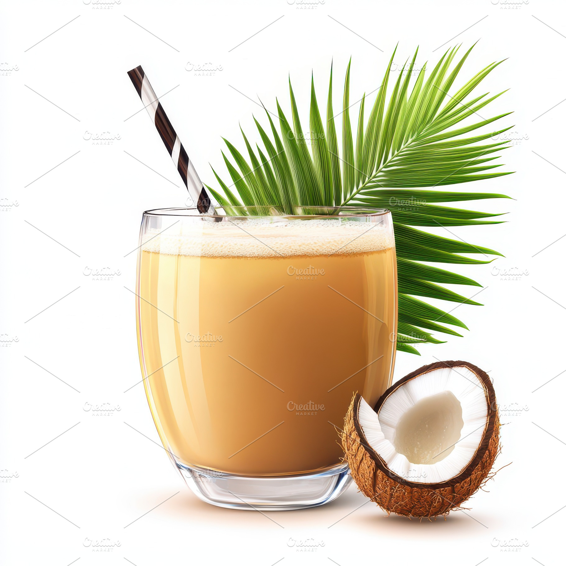 Refreshing Coconut Drink Tropical Su, a Food & Drink Photo by Pixeness Studio