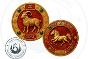 Chinese zodiac Clipart set V2, a Decorative Illustration by ThatsDesignArt (Thumbnail 9 of 10)