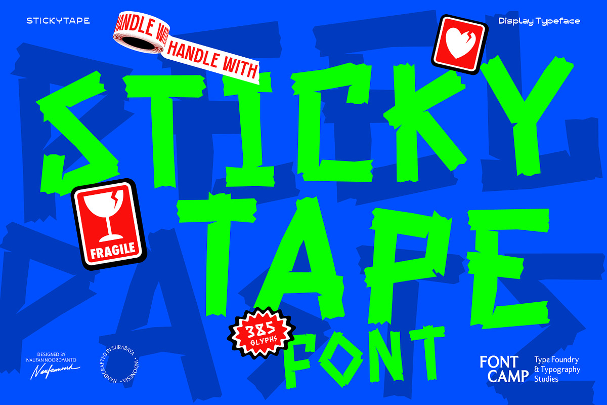 Stickytape Font, a Handwritten Font by Fontcamp Type Foundry (Photo 1 of 9)