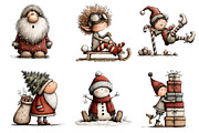 Funny Quirky Watercolor Christmas, an Illustration by CreationArt (Thumbnail 4 of 5)