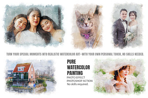 Pure Watercolor Photoshop Action