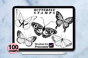 100 procreate butterfly stamps, a Brush Add-On by Arts For Peace (Thumbnail 6 of 9)