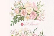 Peach Rose and Eucalyptus Clipart, a Decorative Illustration by ClipArtCharm (Thumbnail 2 of 5)