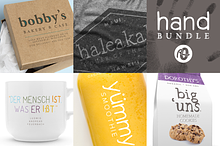 Hand: 5 font bundle, all hand drawn
