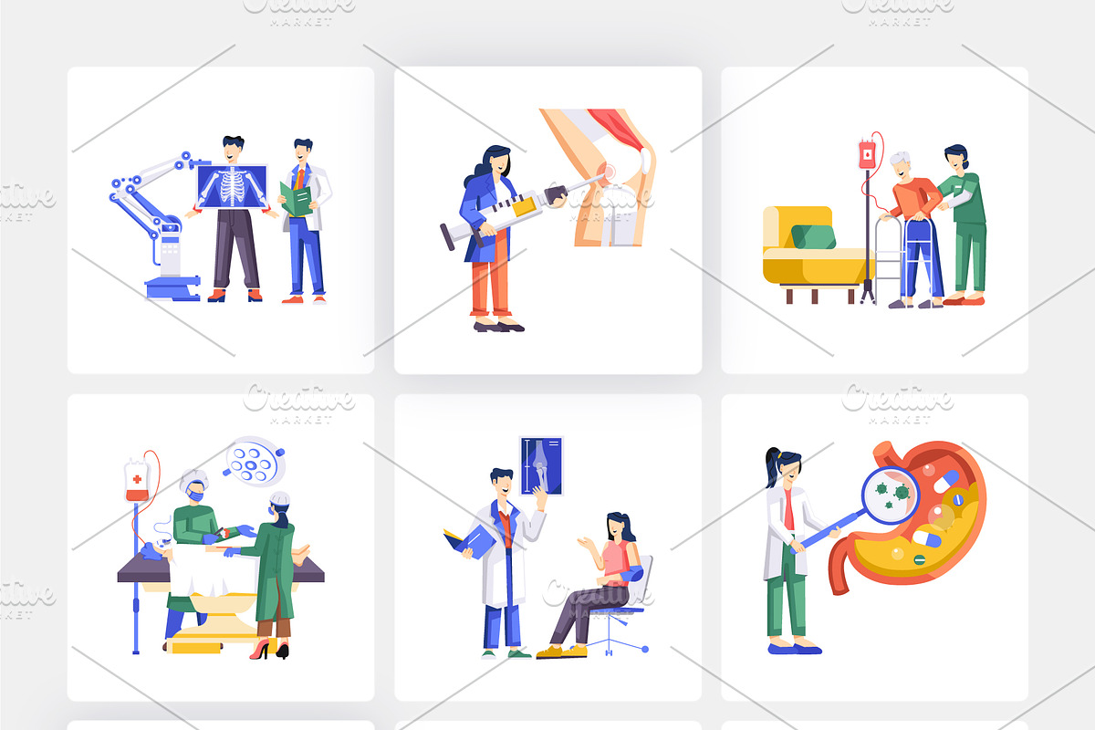Medical Service Illustration Set, a Healthcare Illustration by Vectors Market (Photo 6 of 7)