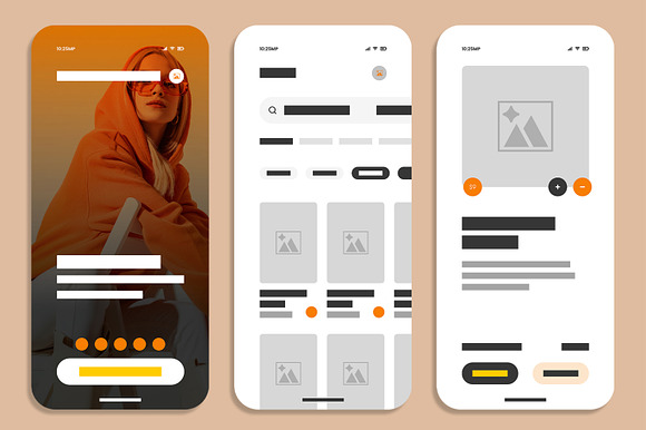 Modern Mobile App Wireframe Template preview 8