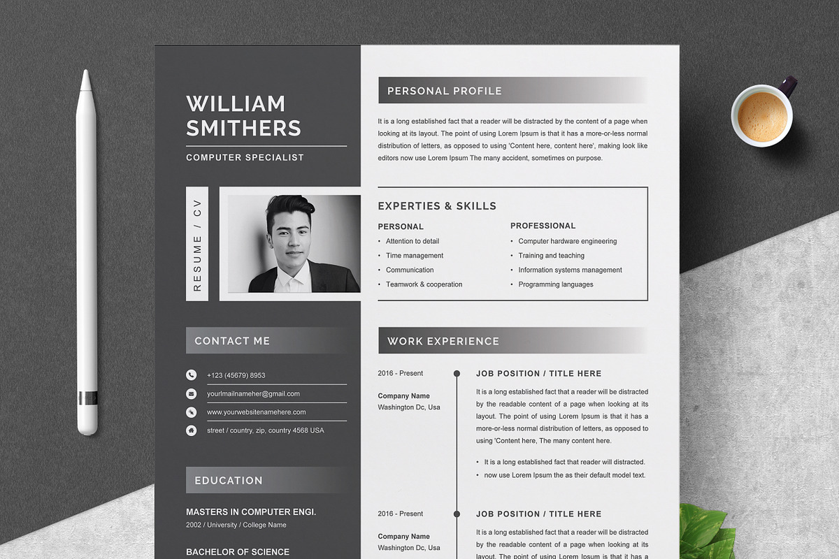 Resume Template, a Resume Template by ResumeInventor (Photo 1 of 6)