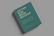 Letter Size Book Mockup - 8 views, a Books & Magazine Mockup by Illusiongraphic (Thumbnail 4 of 24)