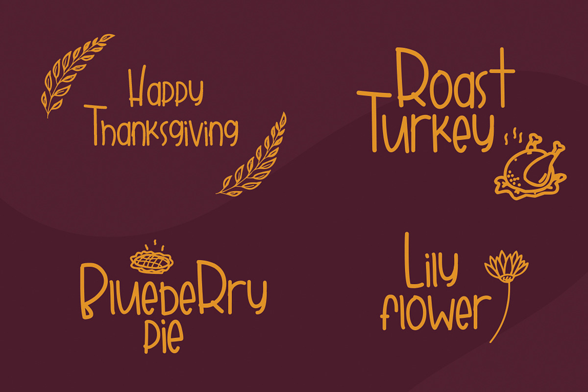 Gobbie Gobble - Thanks Giving Font preview 4