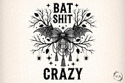 Bat Bow Crazy PNG, Funny Halloween, an Illustration by Craft Nest (Thumbnail 1 of 6)