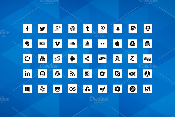 Social Media Icons 90 Social Icons