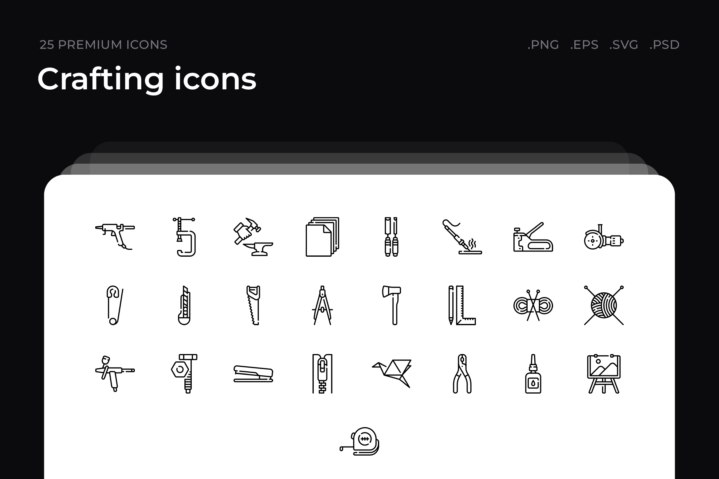 Crafting icons, an Outline Icon by Wencory