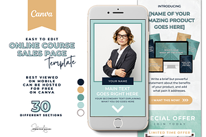 COURSE SALES PAGE - CANVA TEMPLATE
