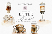 Watercolor Coffee & Stains, a Decorative Illustration by ThaismotaCreativeCo (Thumbnail 1 of 7)