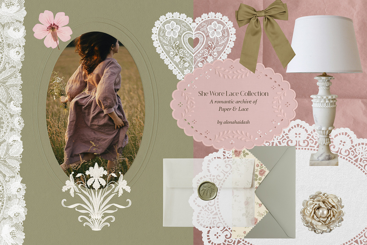 Romantic Archive of Paper & Lace, an Object Graphic by alonahaidash (Photo 7 of 17)