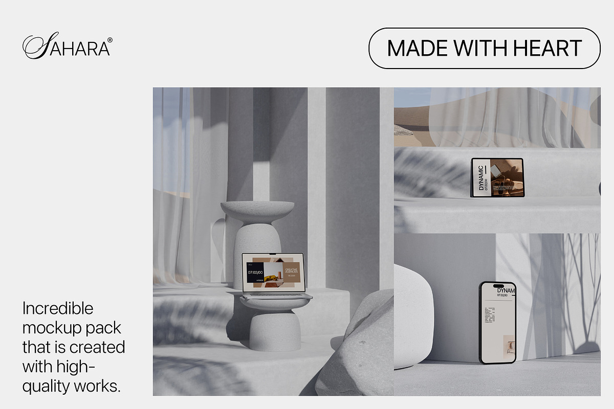 Sahara - Desert Vibes Mockup Bundle, a Device Mockup by Creavora (Photo 2 of 11)