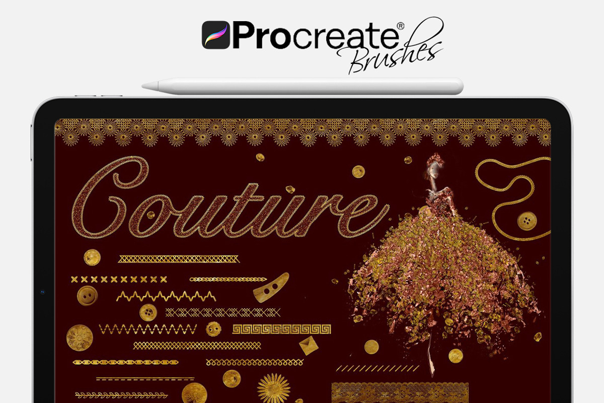 Couture Brushes for Procreate, a Brush Add-On by FaeryDesign (Photo 1 of 19)