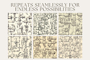 12 Steamtangle Seamless Patterns, a Pattern Graphic by Inknfolly (Thumbnail 2 of 7)