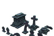 Halloween Cemetery Set, an Environmental 3D Model by 3Dfancy (Thumbnail 9 of 12)