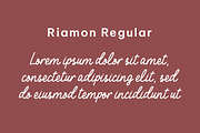 Riamon - lines stylish script font, a Script Font by Fontcastle (Thumbnail 2 of 7)