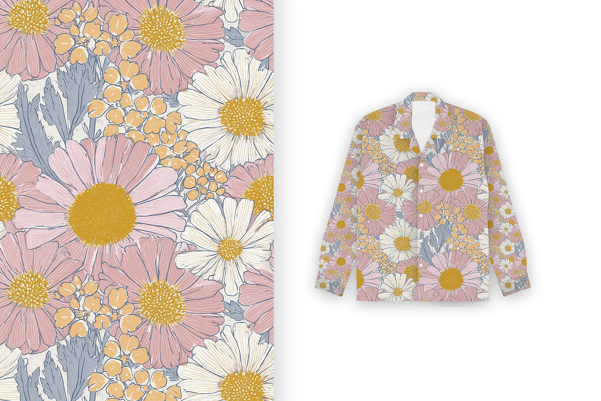 6 Seamless Pattern: Daisy, a Pattern Graphic by StudioCitra (Photo 3 of 10)