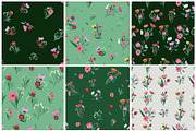 48 vector floral patterns, a Pattern Graphic by Alena Stoyko design (Thumbnail 8 of 19)