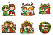 Christian Christmas Nativity Bundle, an Illustration by CreationArt (Thumbnail 3 of 6)