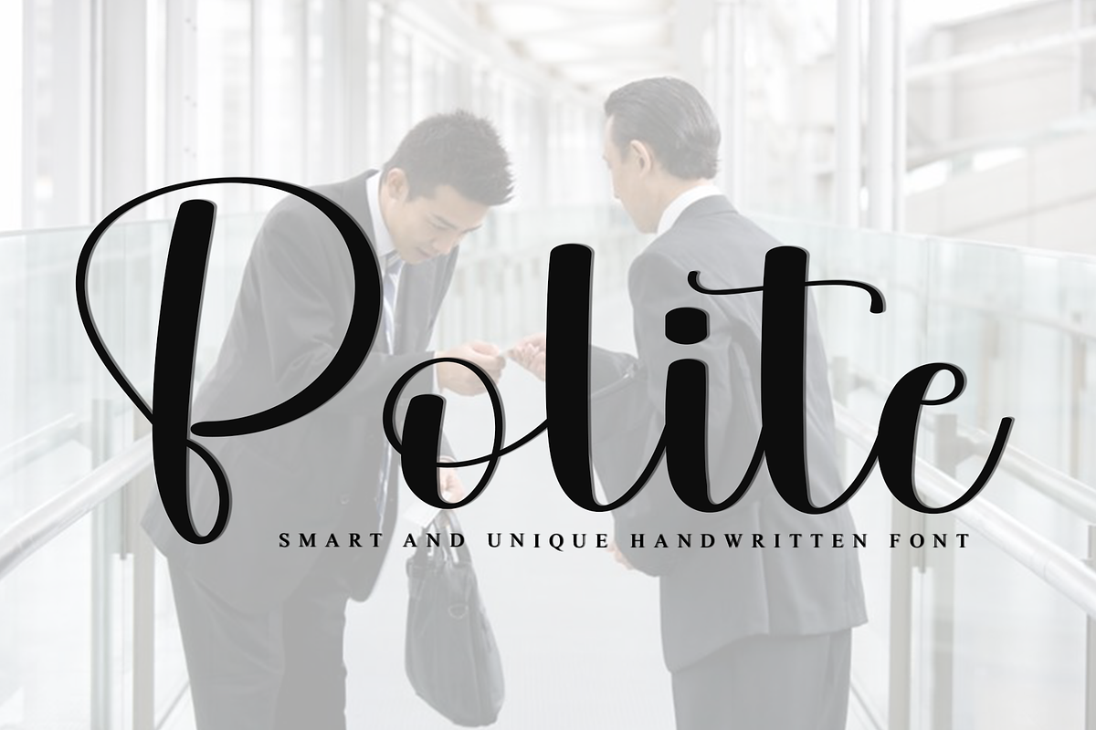 Polite, a Handwritten Font by InermediaSTUDIO (Photo 1 of 8)