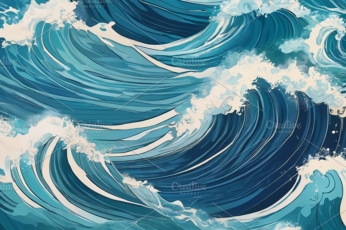 Ocean Waves, a Decorative Illustration by h.utomo (Photo 30 of 31)